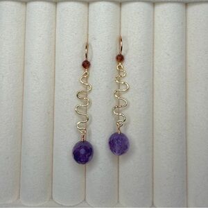 Hammered Wave Dangle Earrings